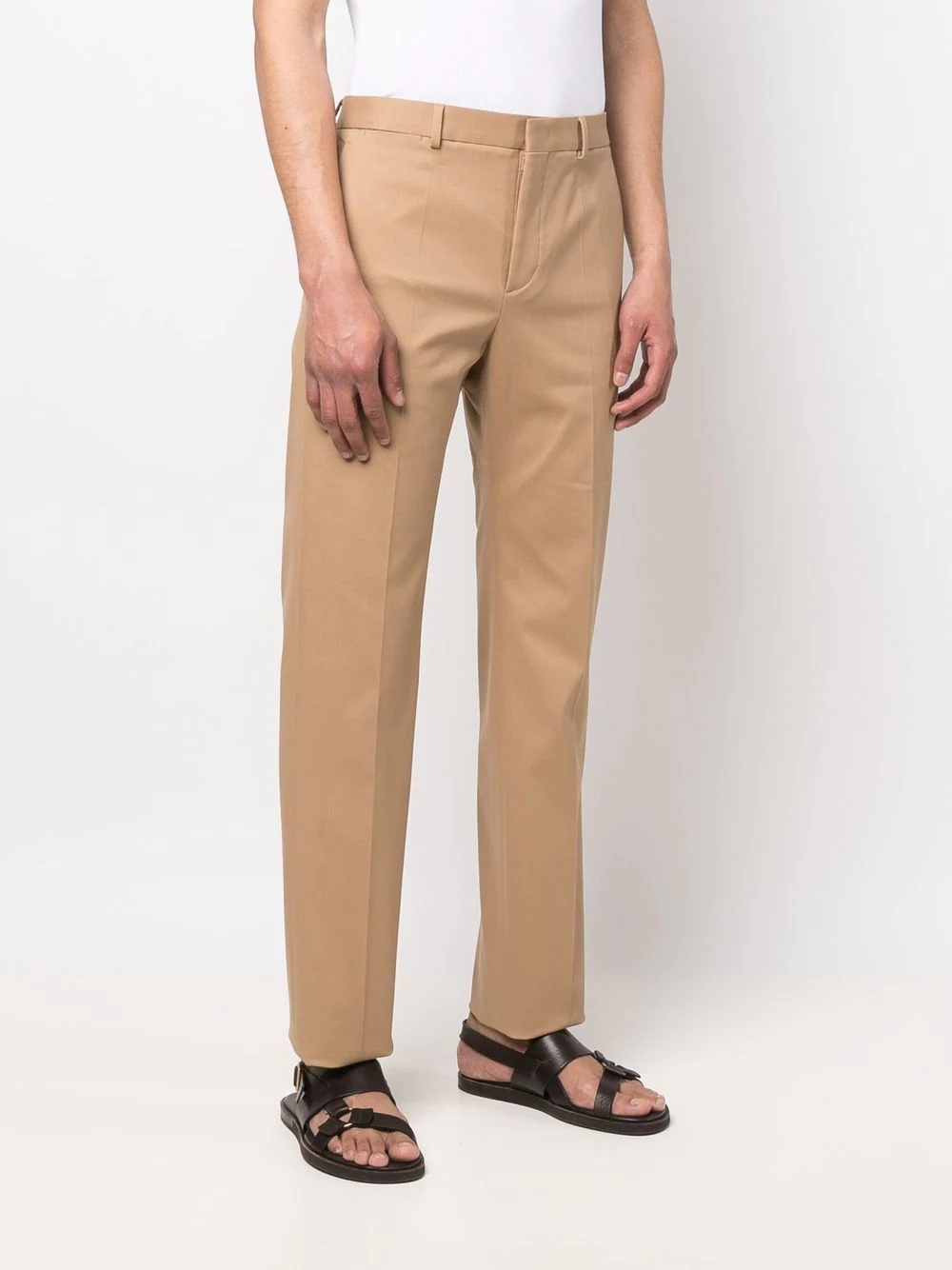 pressed-crease cotton chinos - 3