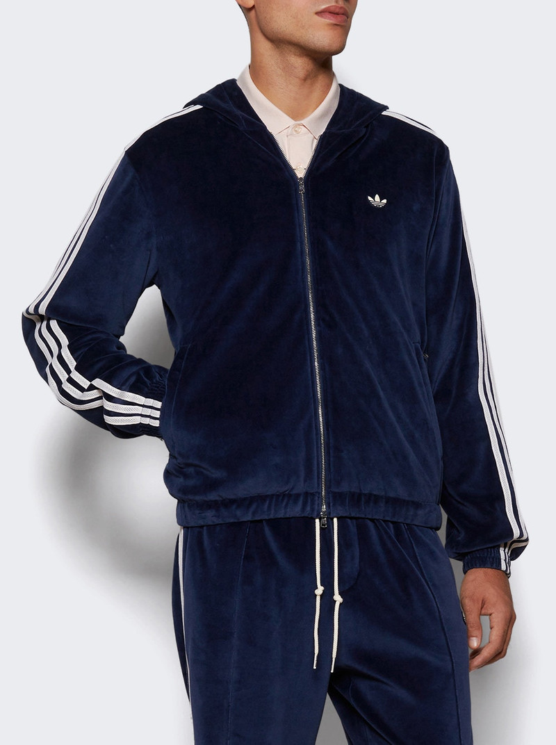 adidas X Wales Bonner Velour Track Jacket Collegiate Navy outlook