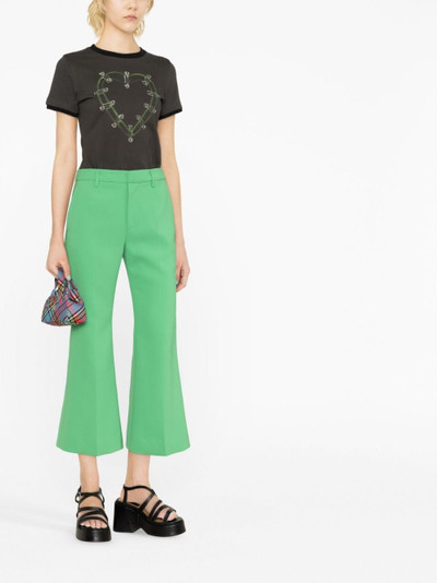 DSQUARED2 kick-flare cropped trousers outlook