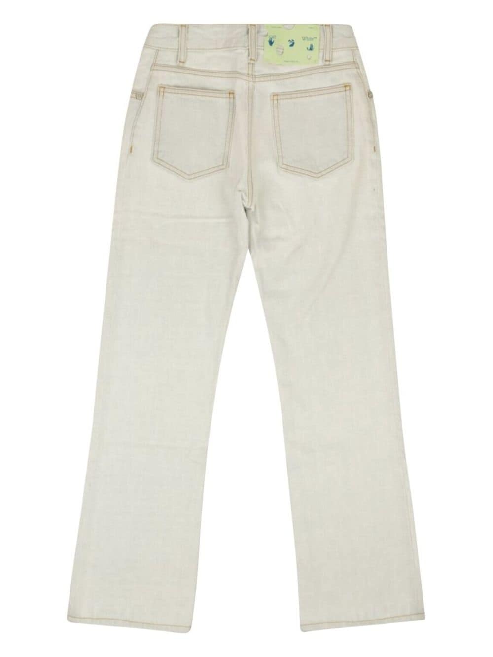 logo-appliquÃ© cropped jeans - 2