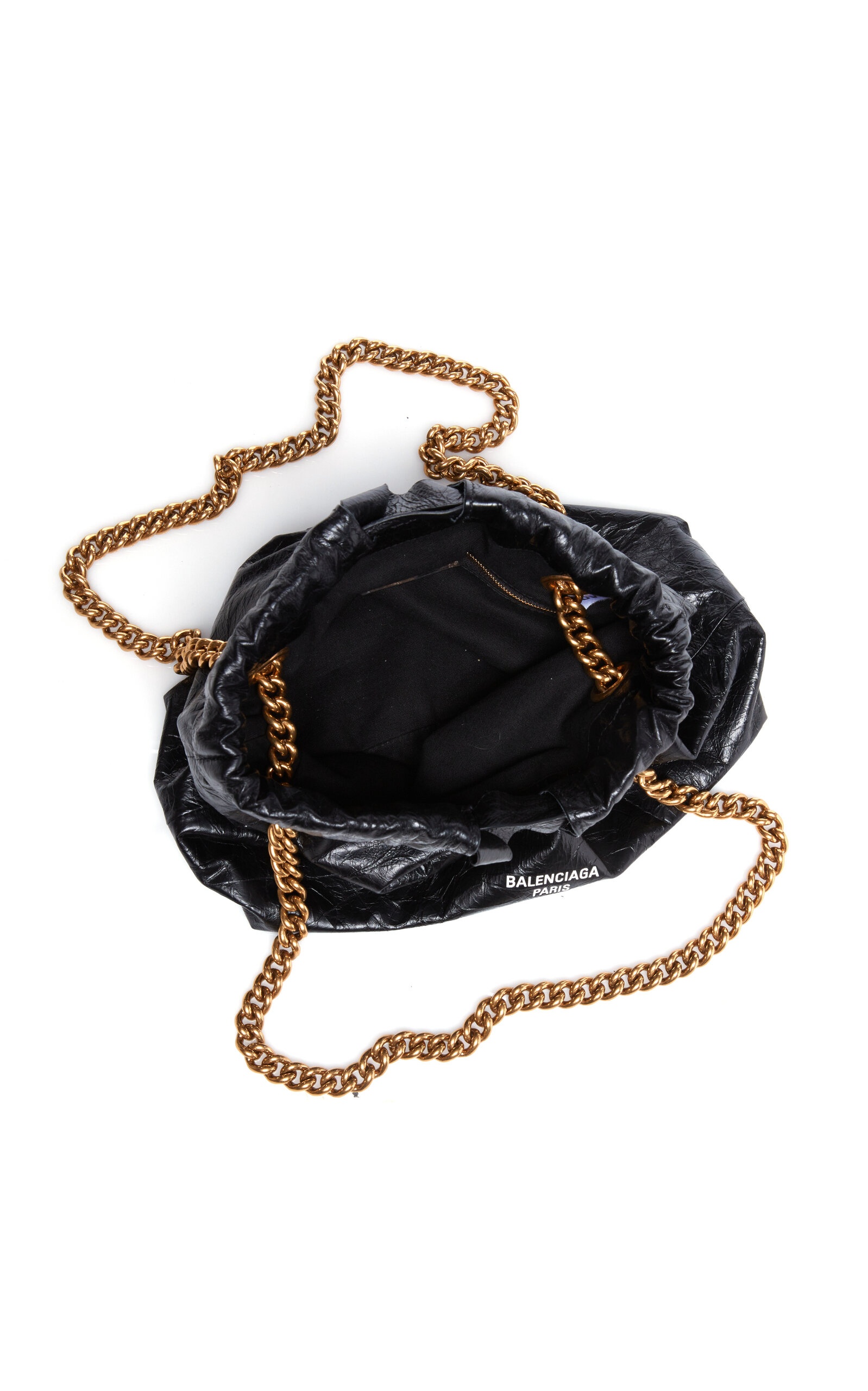 BALENCIAGA Crush Leather Tote Bag black | modaoperandi