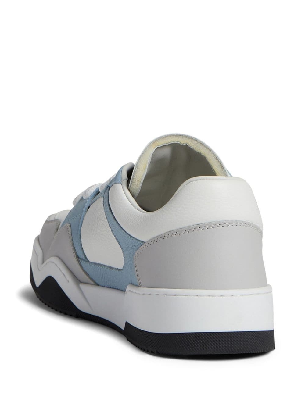 Spiker leather sneakers - 3
