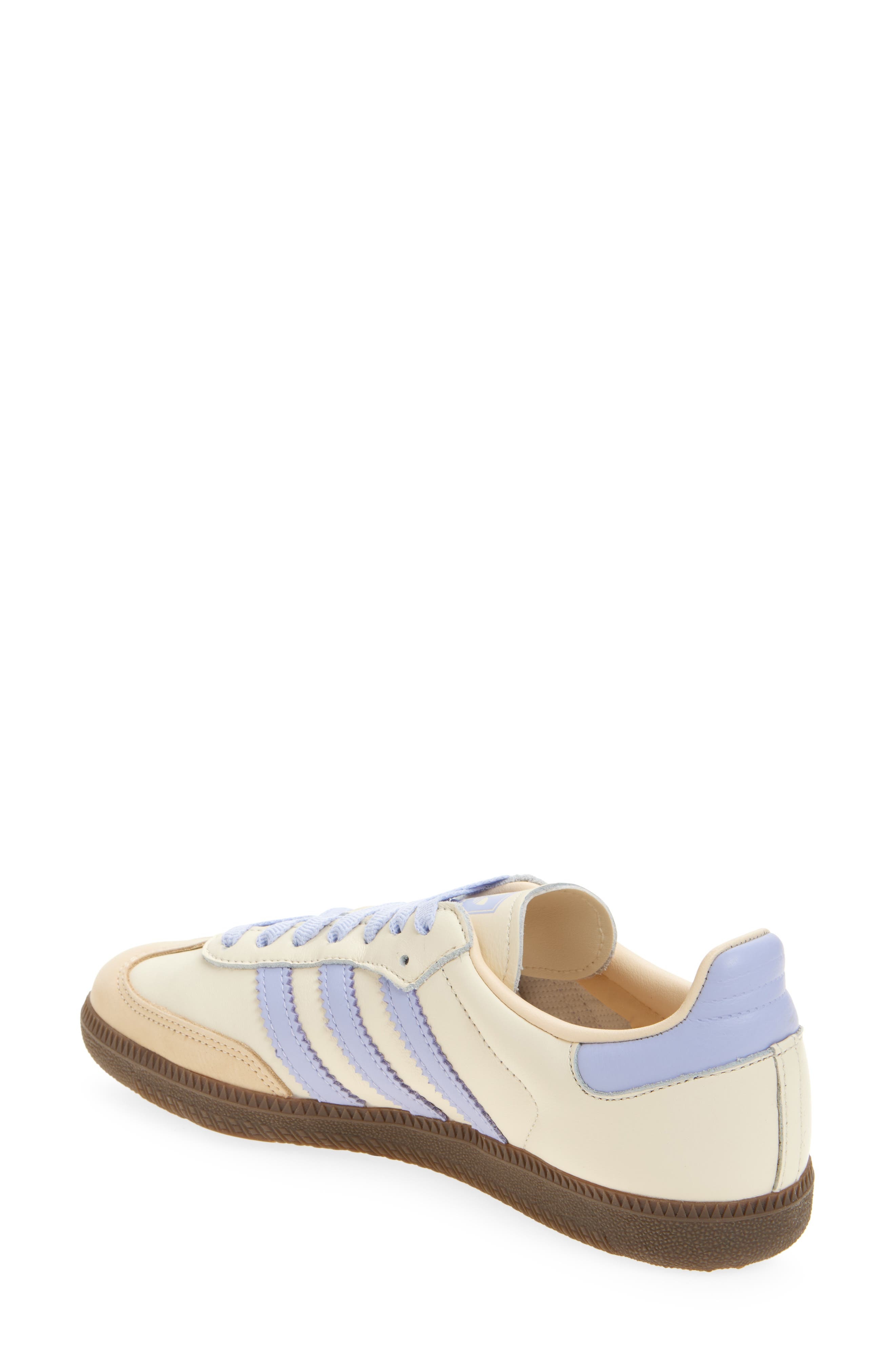 adidas Samba OG Sneaker in Cream White/Violet/Sand at Nordstrom - 2