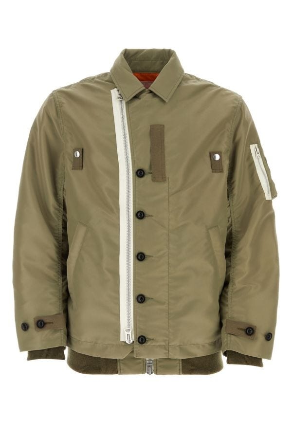 Army green nylon jacket - 1