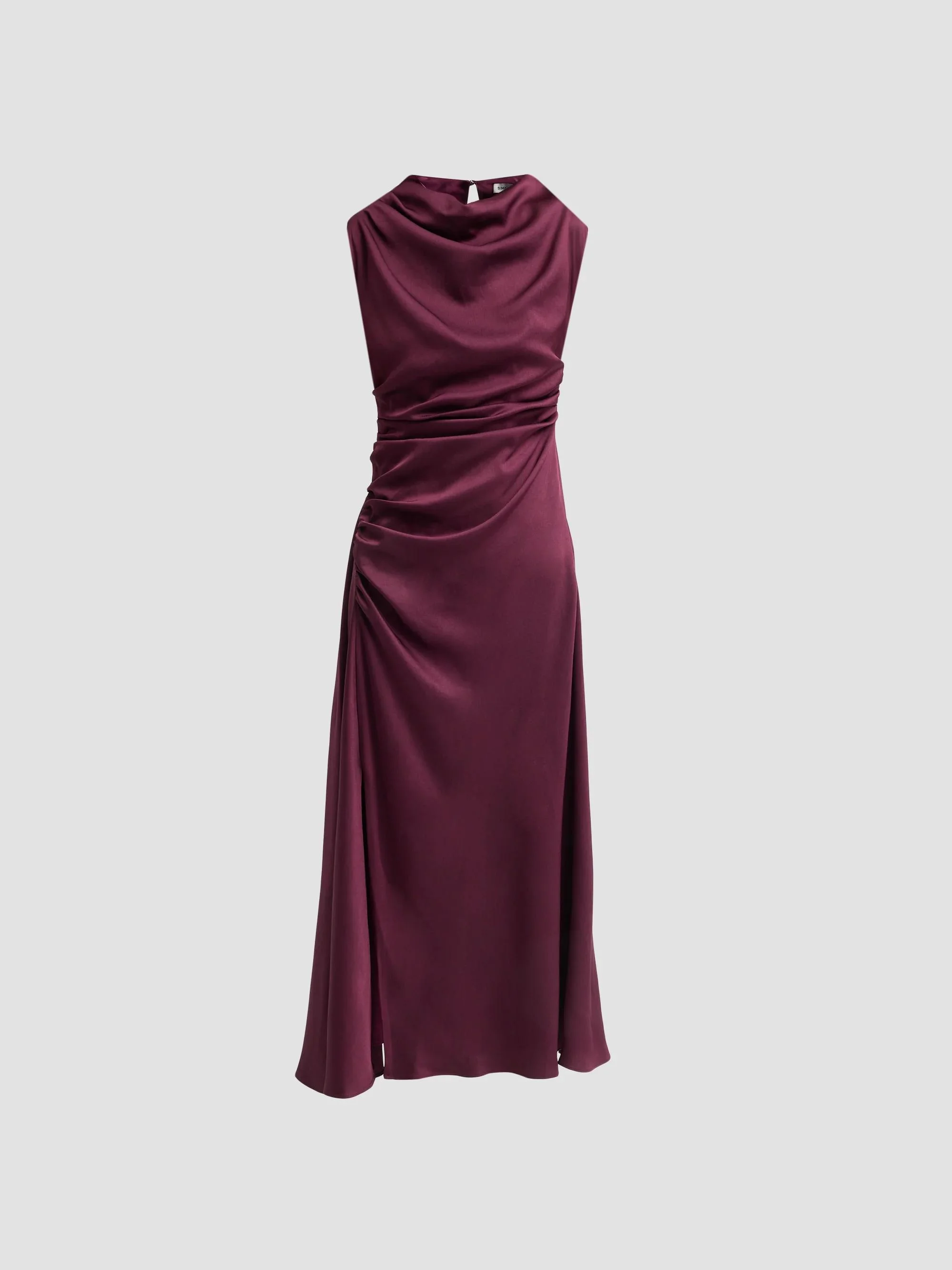 Women's Burke Draped Midi Dress - Fig - 1