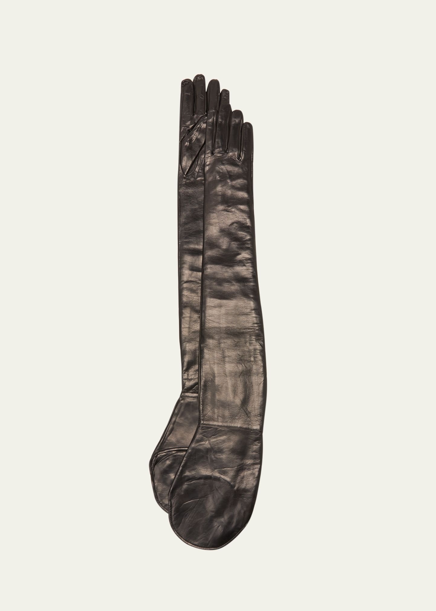 Jil Sander Patent Leather Shoulder Gloves | REVERSIBLE