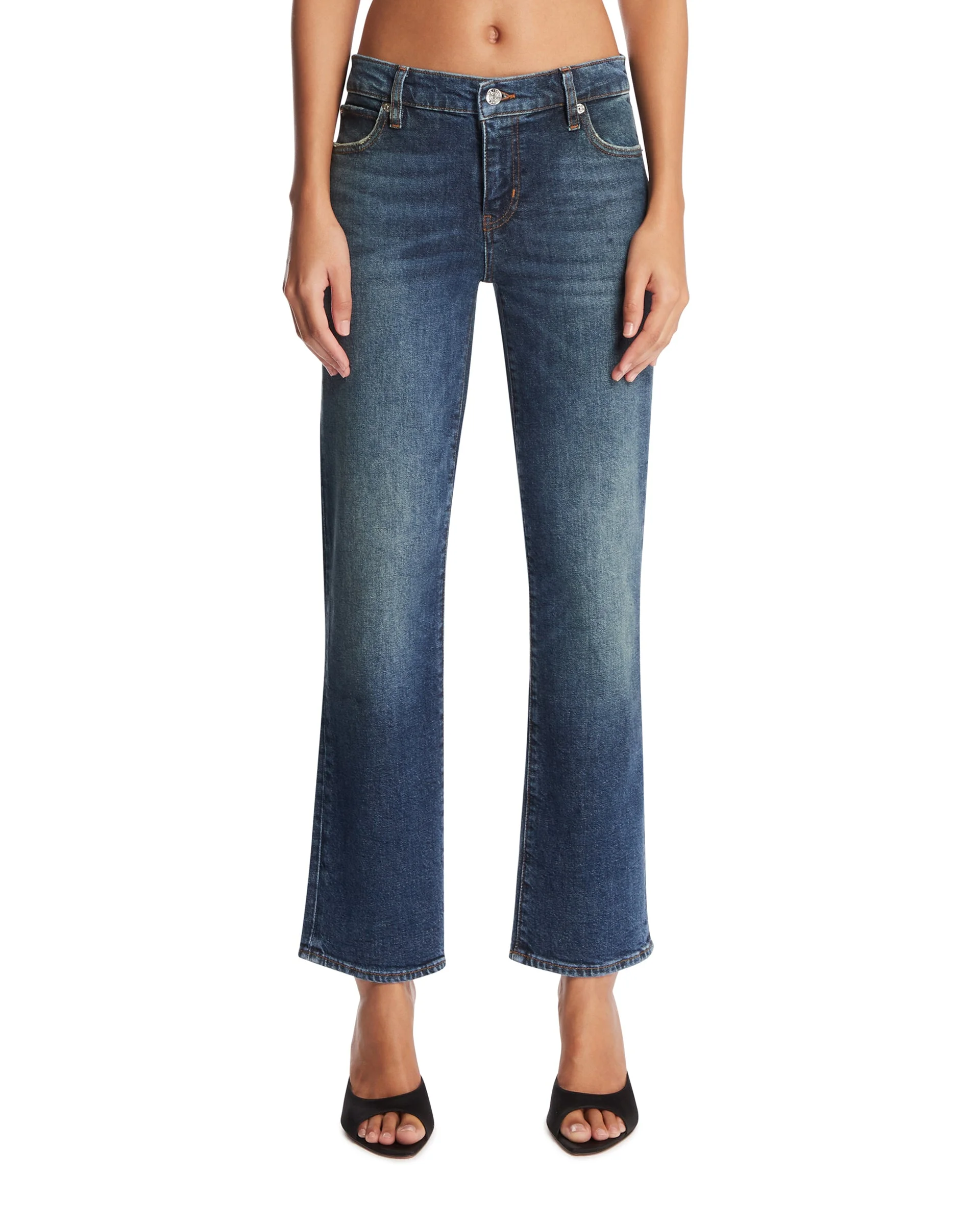 Frame x Alexandra Leclerc Blue Cigarette Jeans - 1