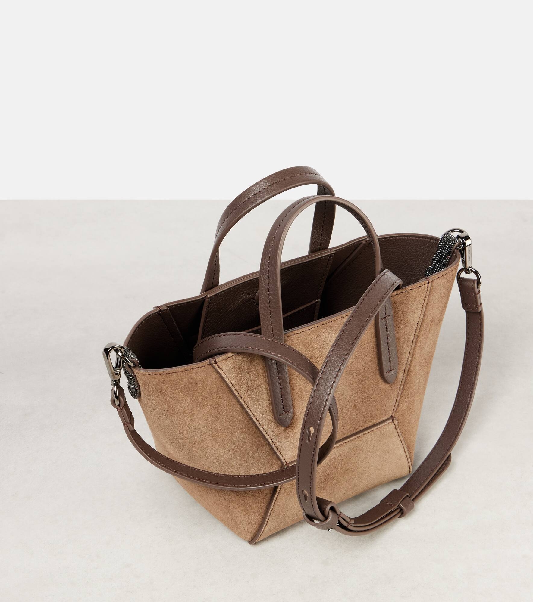 BC Duo Mini Monili suede tote bag - 6