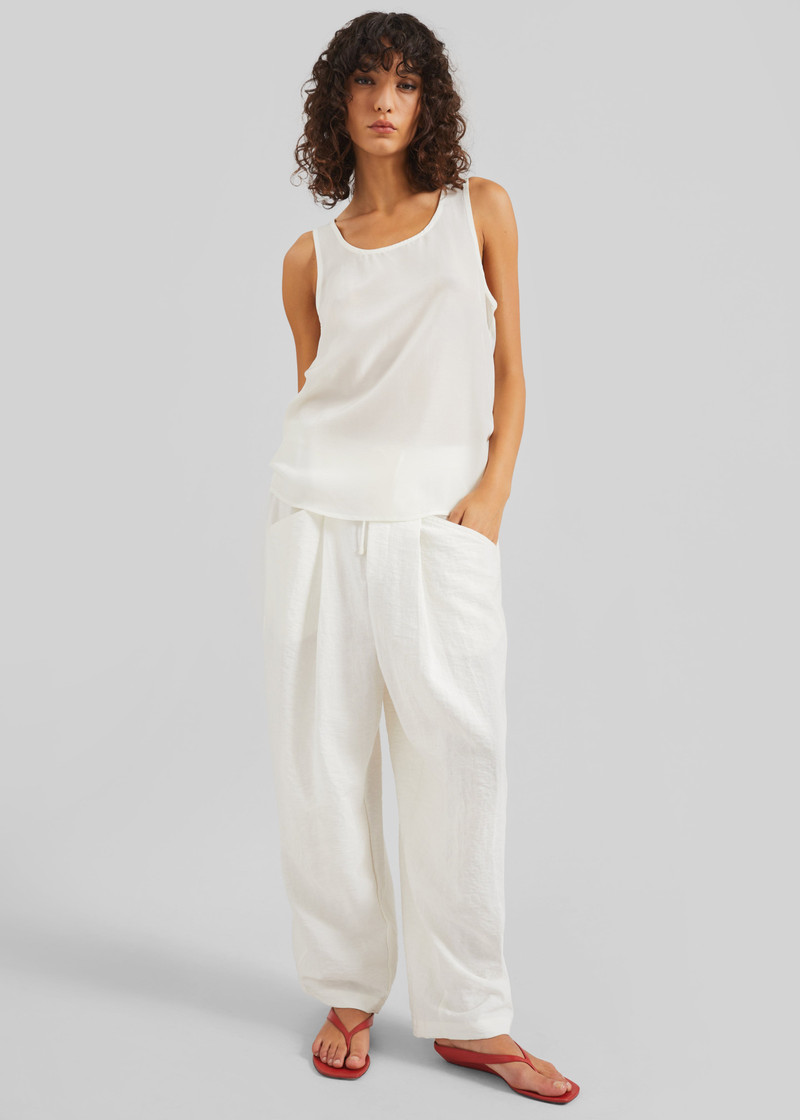 Senart Barrel Leg Pants - Ivory 5