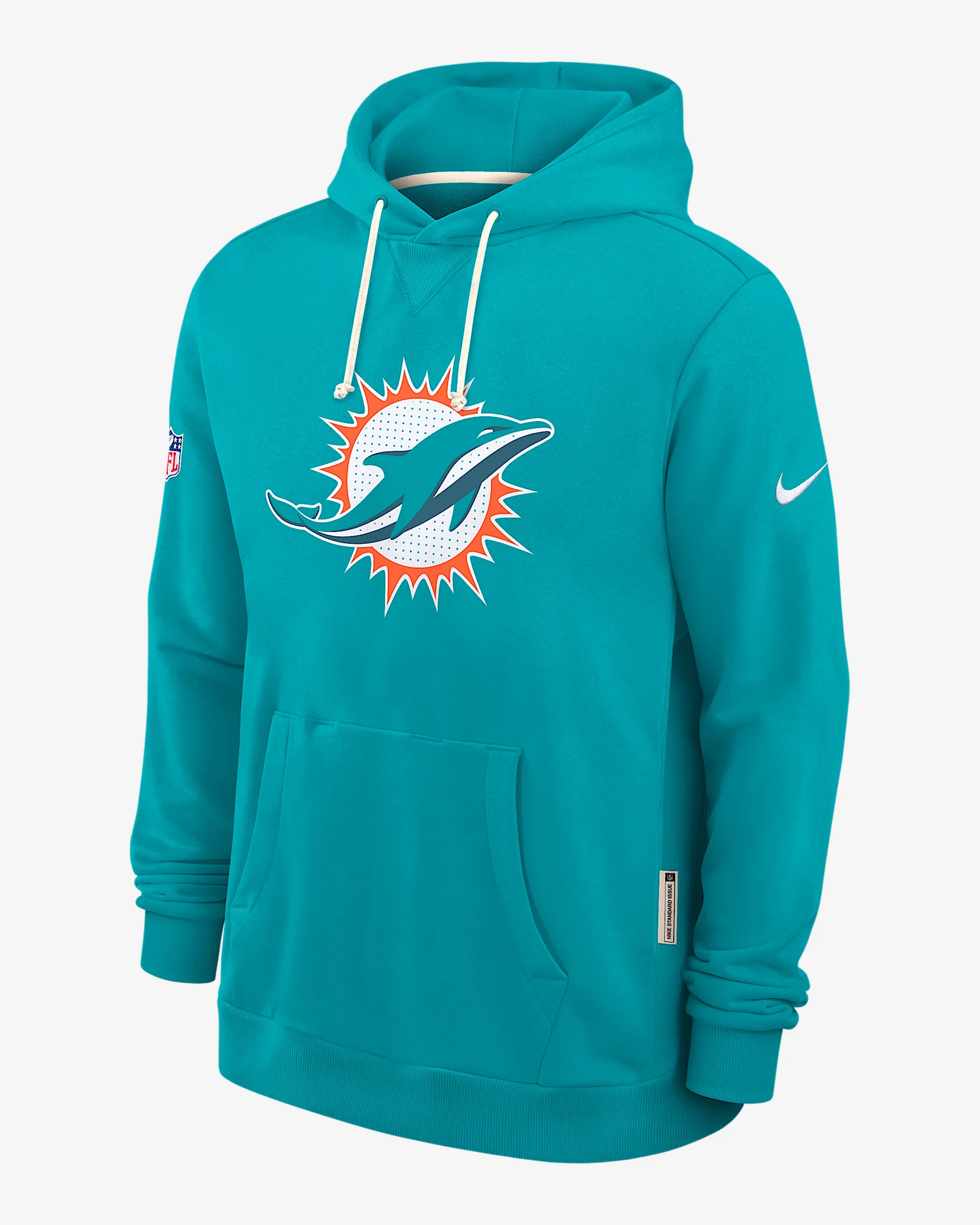Miami Dolphins Initial Home Sideline Men's Nike Dri-FIT NFL Pullover Hoodie - 1
