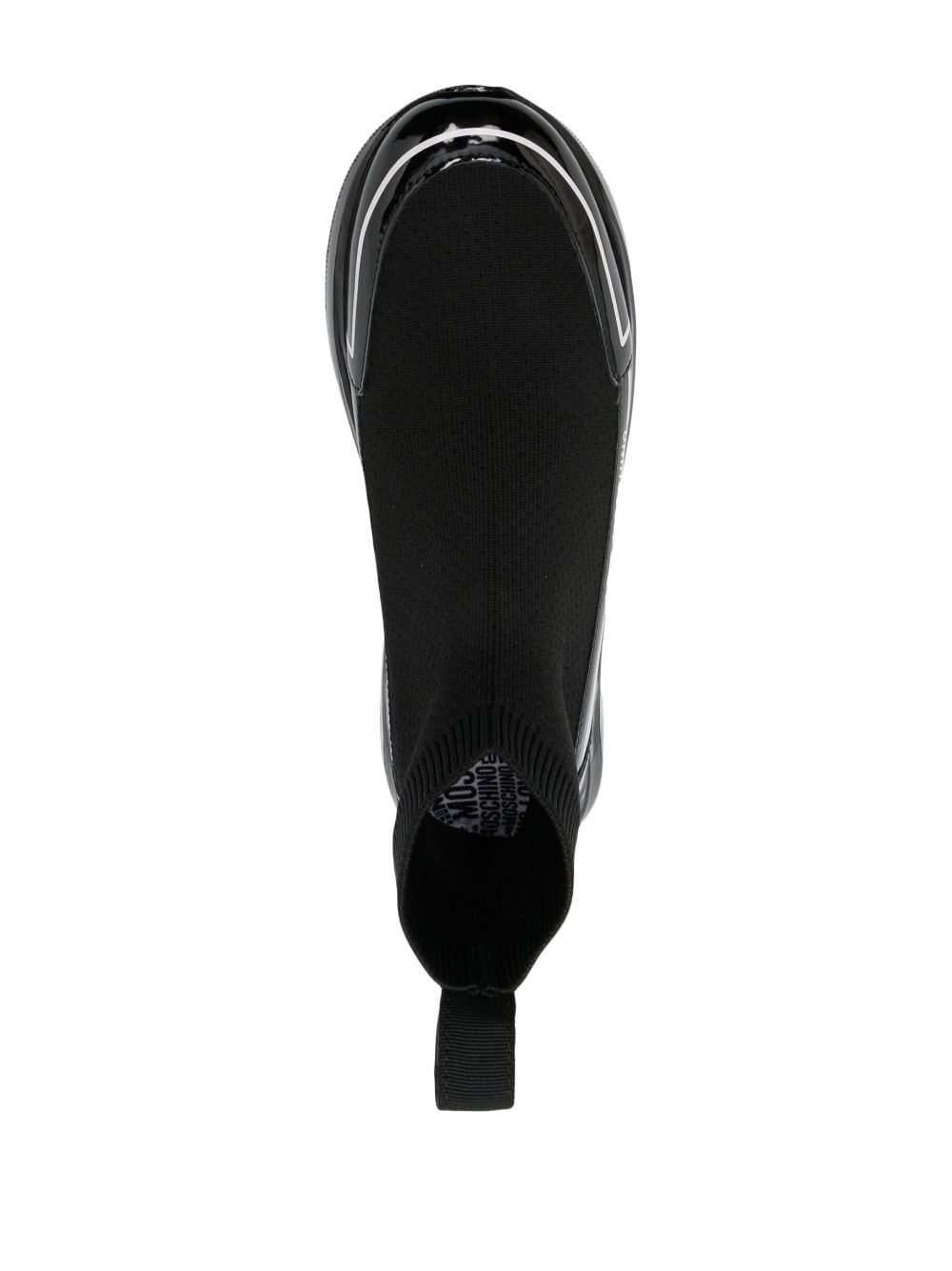 logo-embossed high-top sneakers - 4