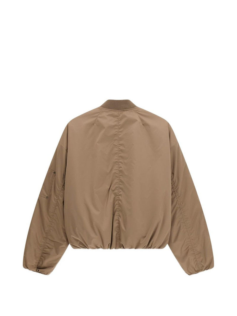 GUESS USA ribbed-trim zipped bomber jacket outlook