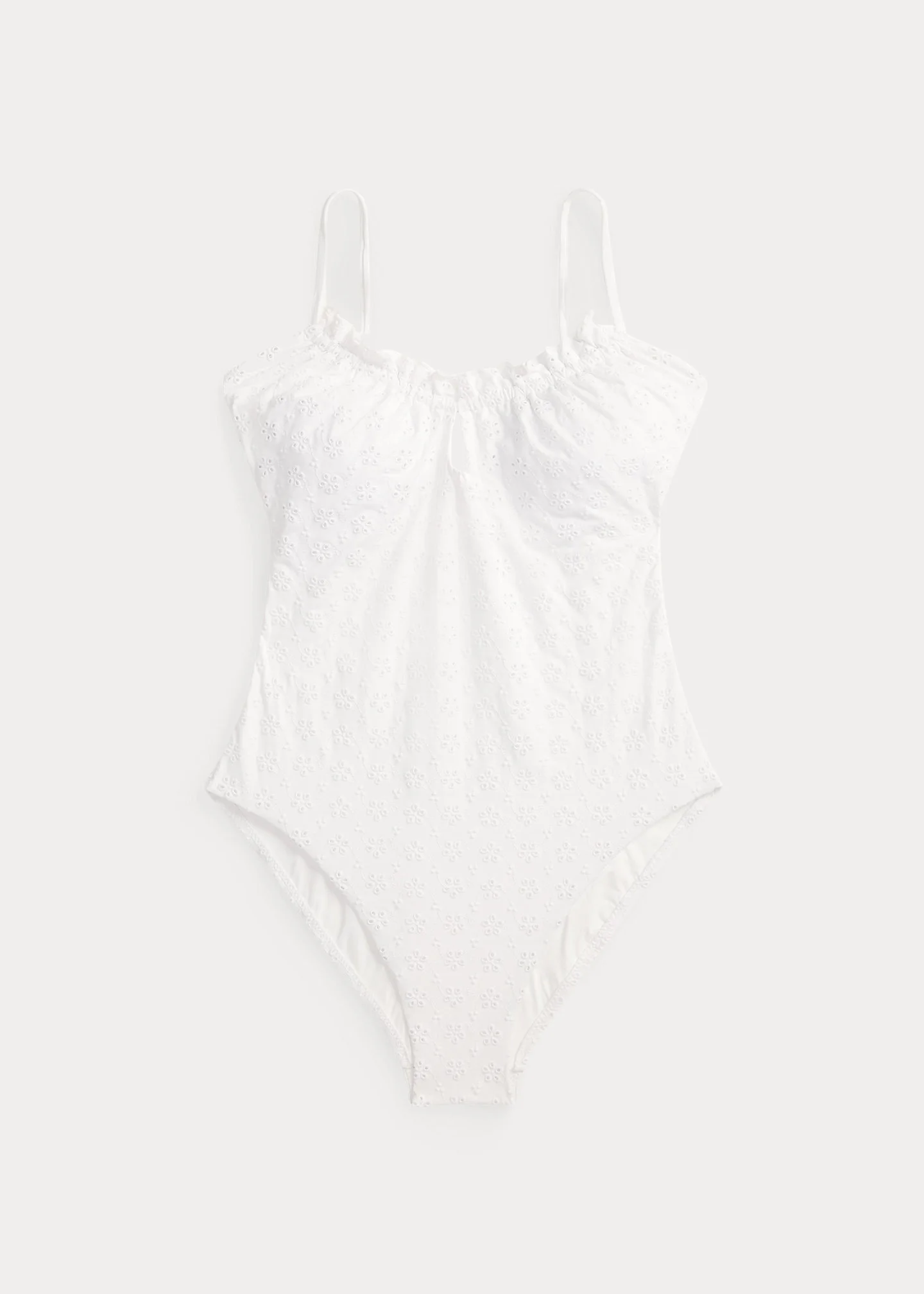 Ruffled Eyelet One-Piece Swimsuit - 1