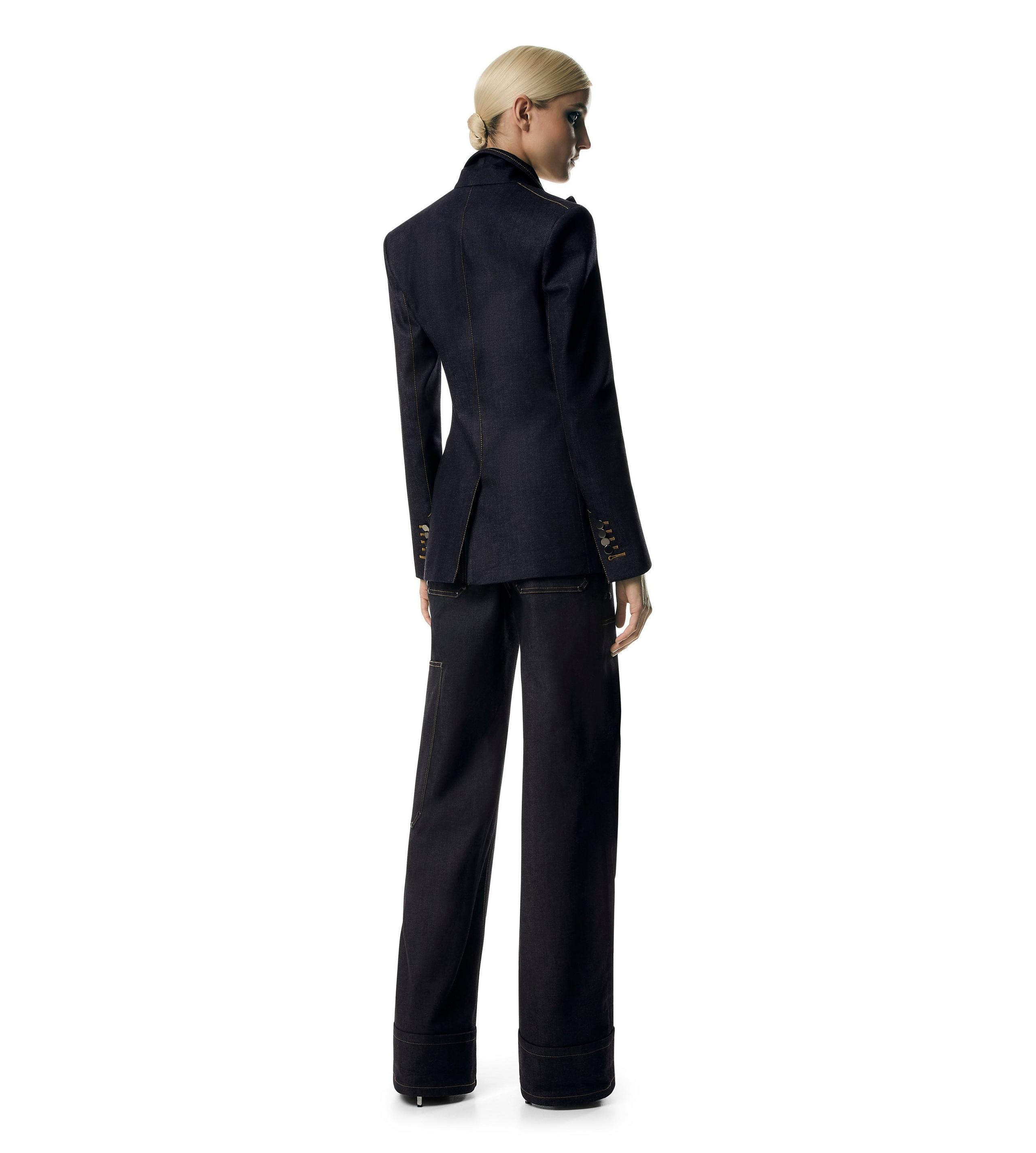 LIGHTWEIGHT DENIM SINGLE BREASTED JACKET - 4