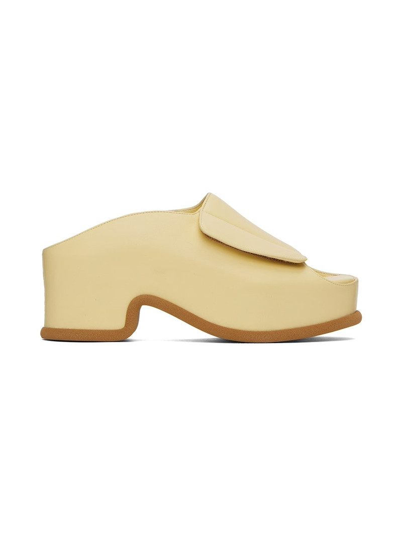 Yellow Block Heeled Sandals 1