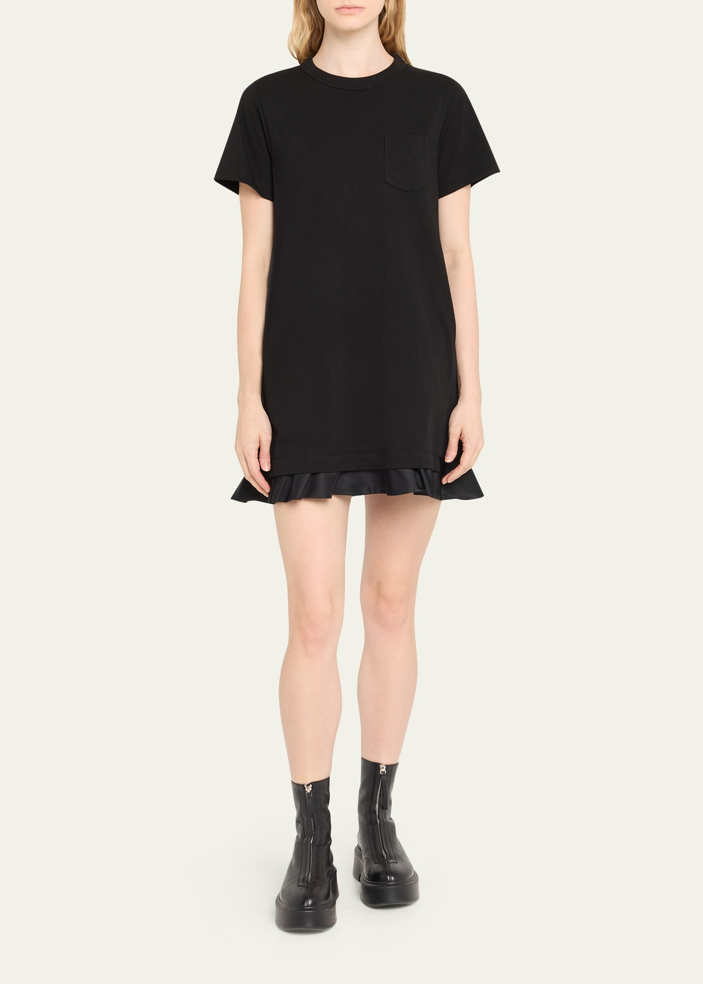 Nylon-Cotton Hybrid Mini Dress - 2