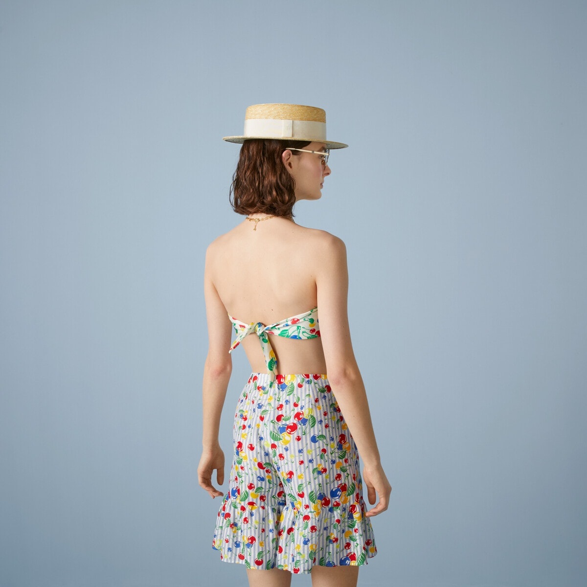 Gucci cherries print jersey bikini set - 5