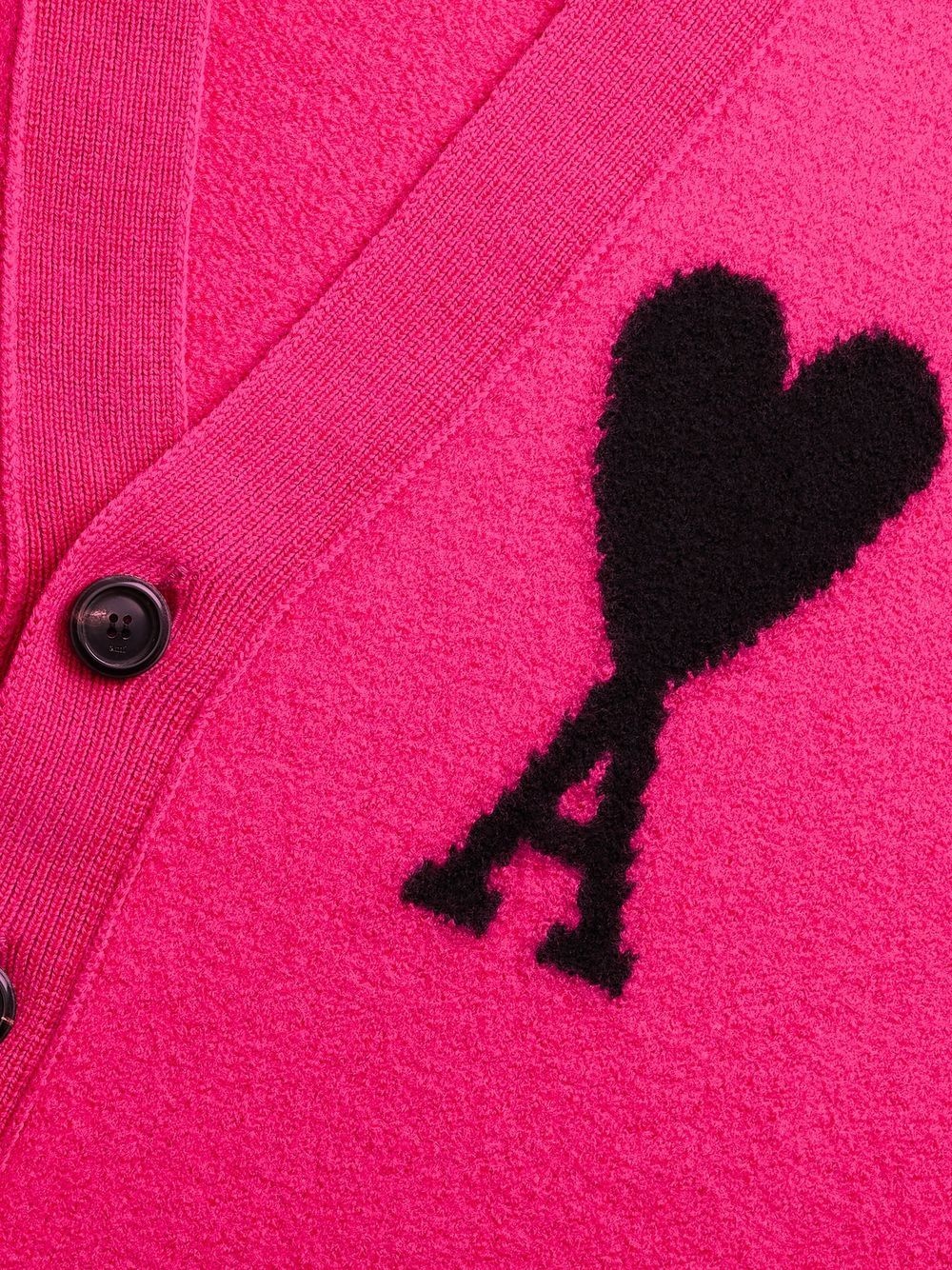 logo-intarsia wool cardigan - 6