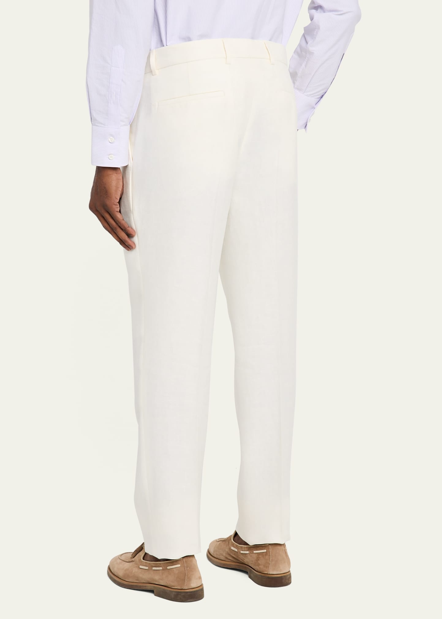 Men's Straight-Fit Pleated Pants - 3