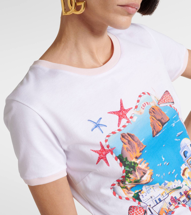Capri printed cotton jersey T-shirt 4