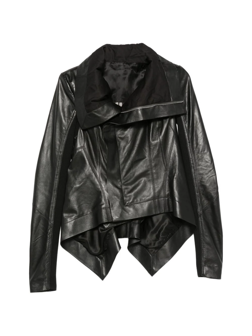 long-sleeves leather jacket - 1