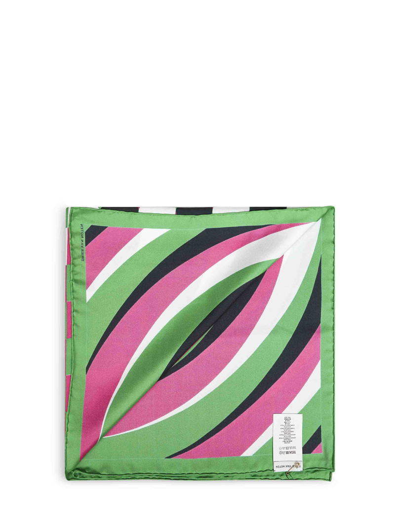 Dries Van Noten Graphic-print silk square scarf outlook