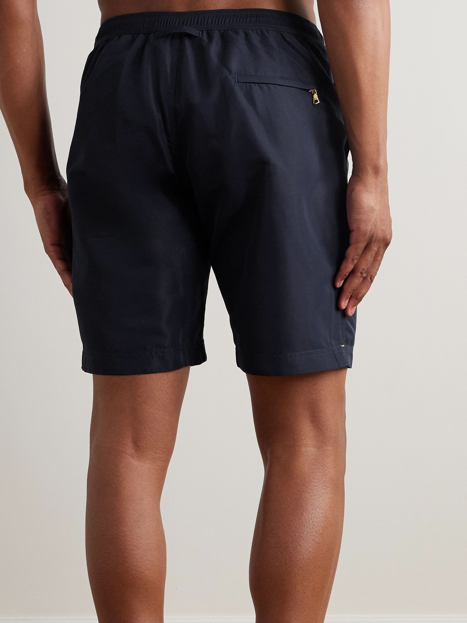 Dane Straight-Leg Long-Length Swim Shorts Navy - 3