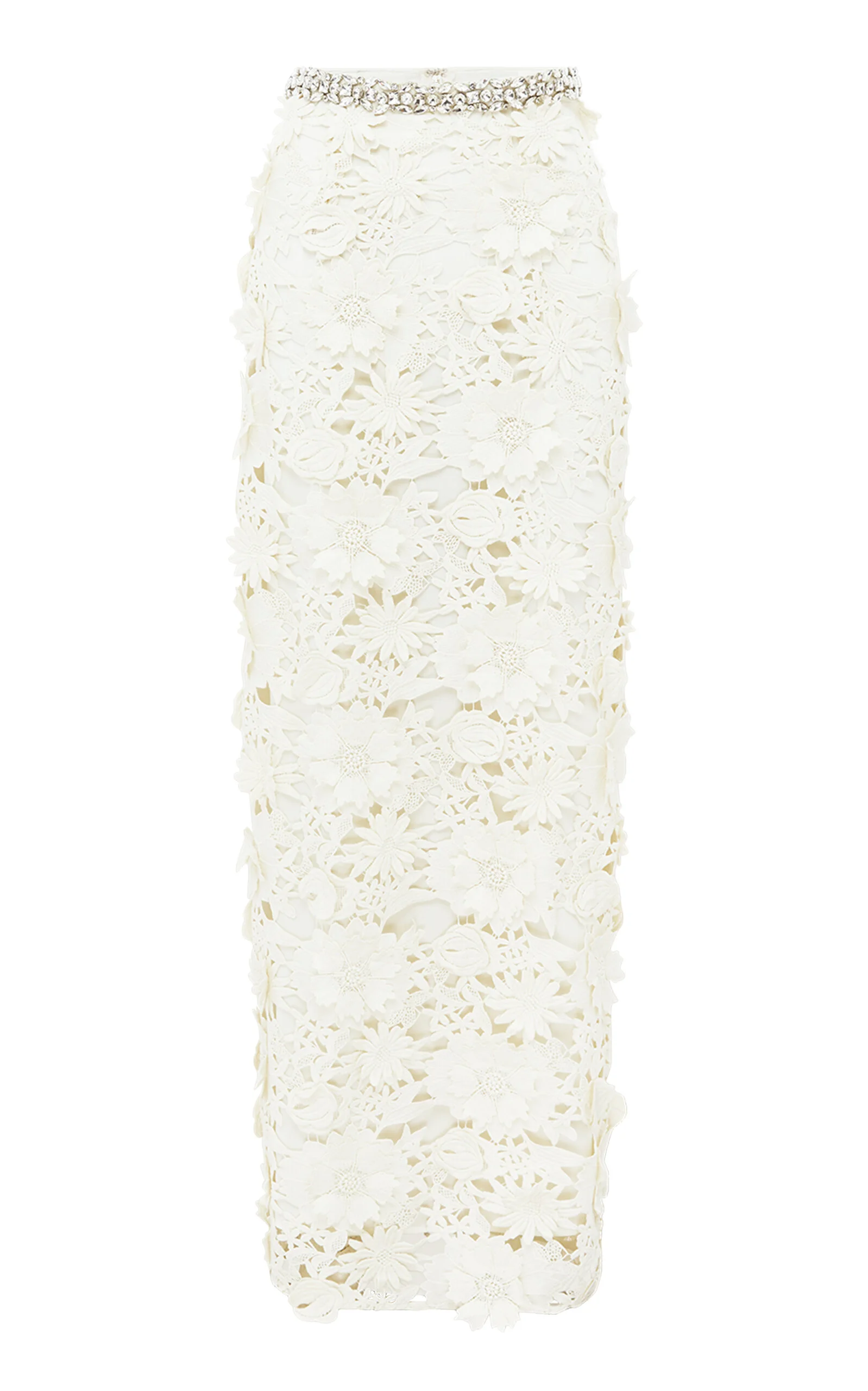 Kyra Embellished Lace Maxi Skirt white - 1