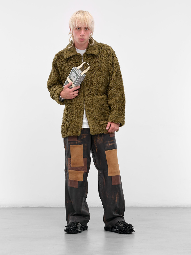 doublet Worn Black Patchwork Leather Trousers outlook
