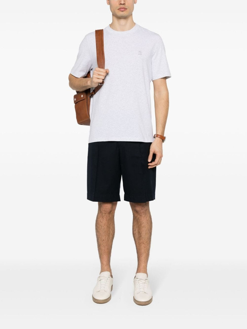Brunello Cucinelli logo-embroidered cotton T-shirt outlook