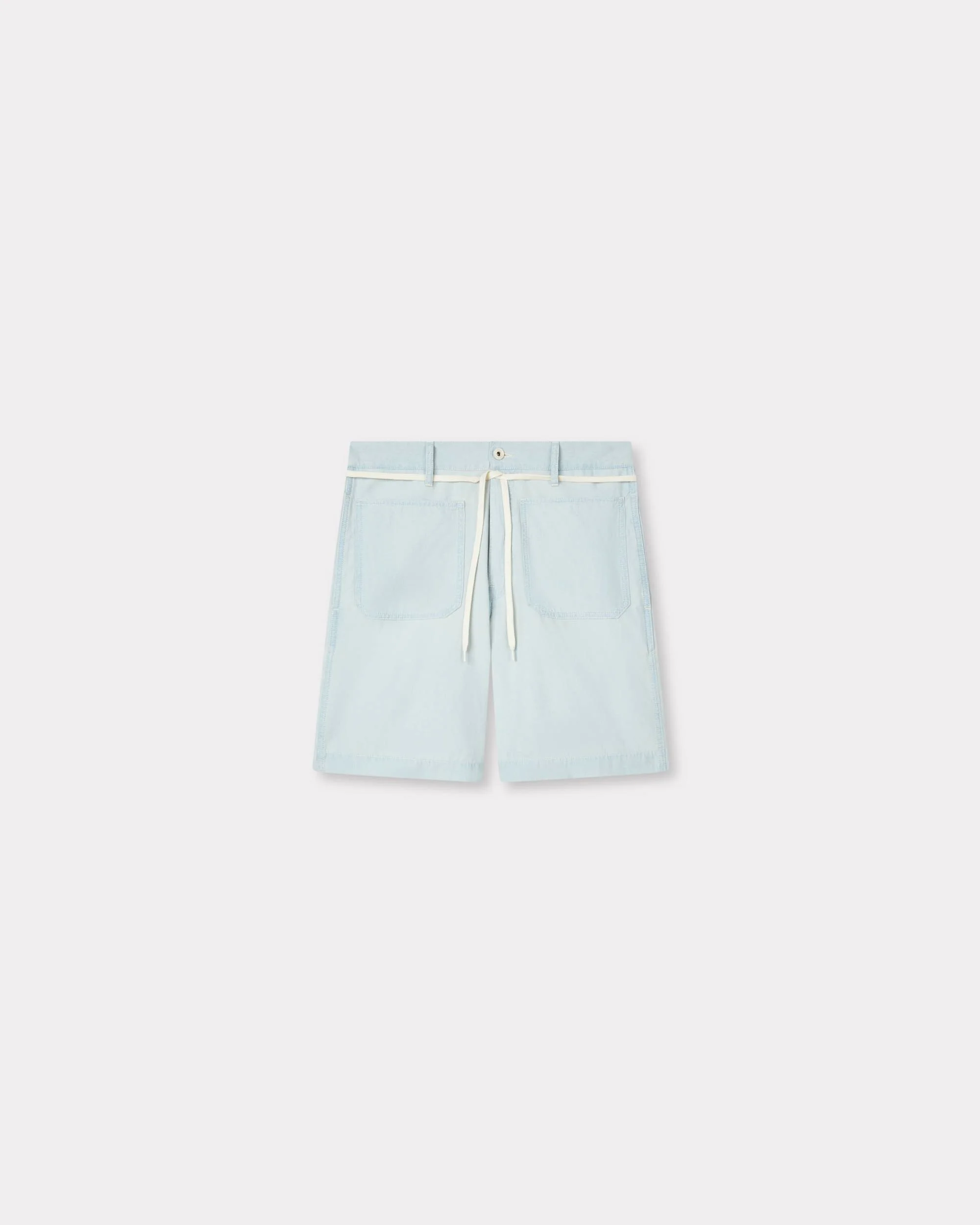 Lace straight short in stone bleach chambray - 1