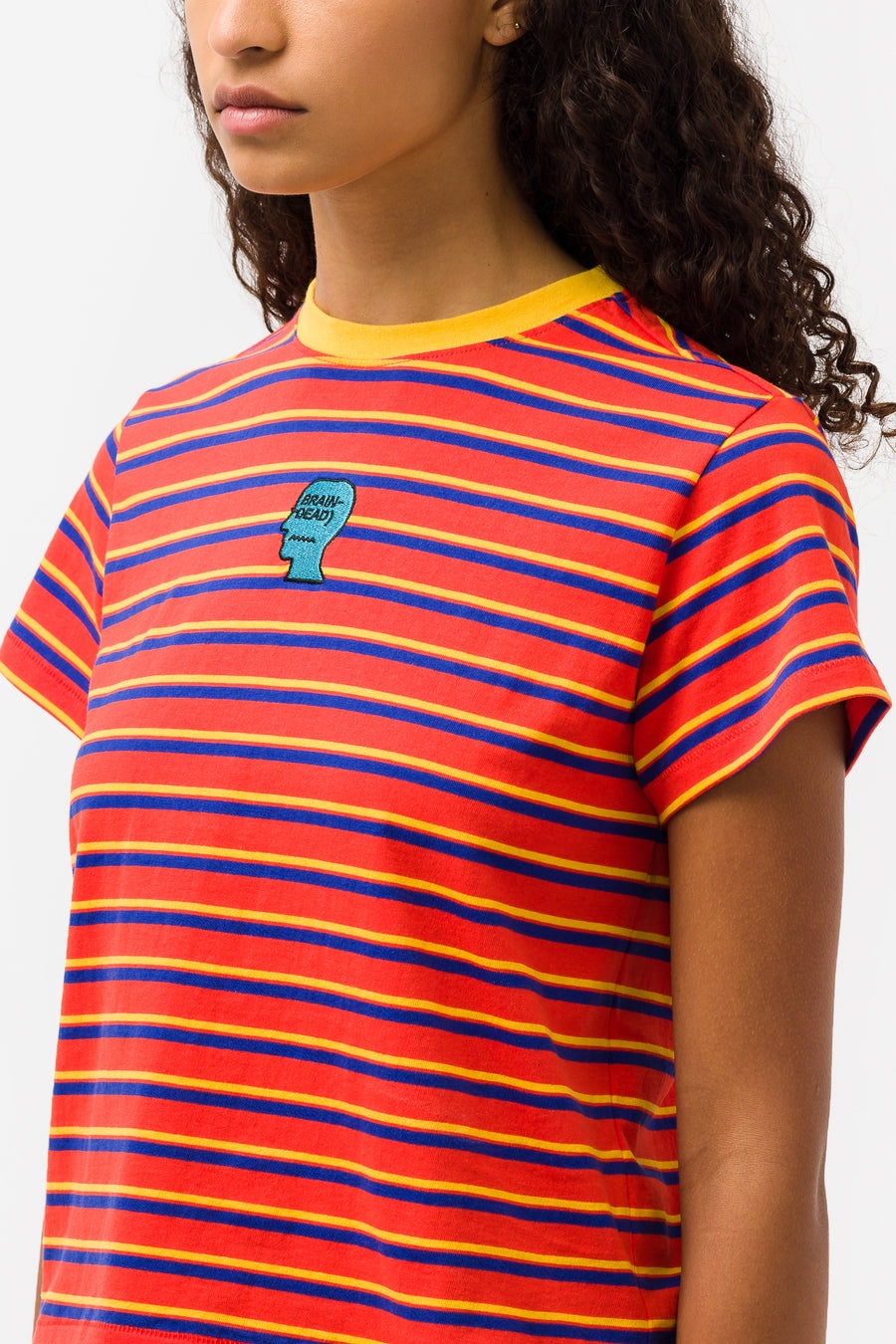 Striped Baby Tee in Teal - 4