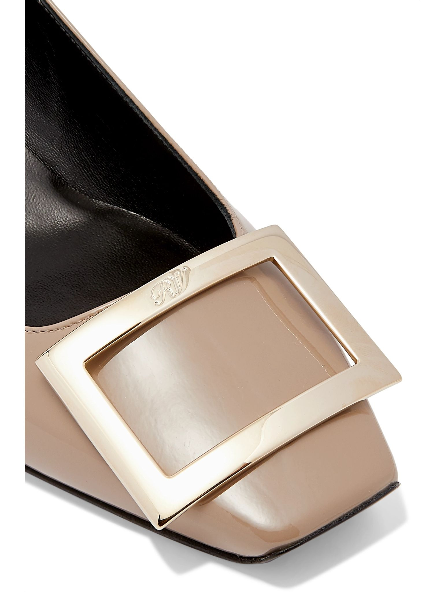 Belle Vivier Trompette 45 patent-leather pumps Beige - 6