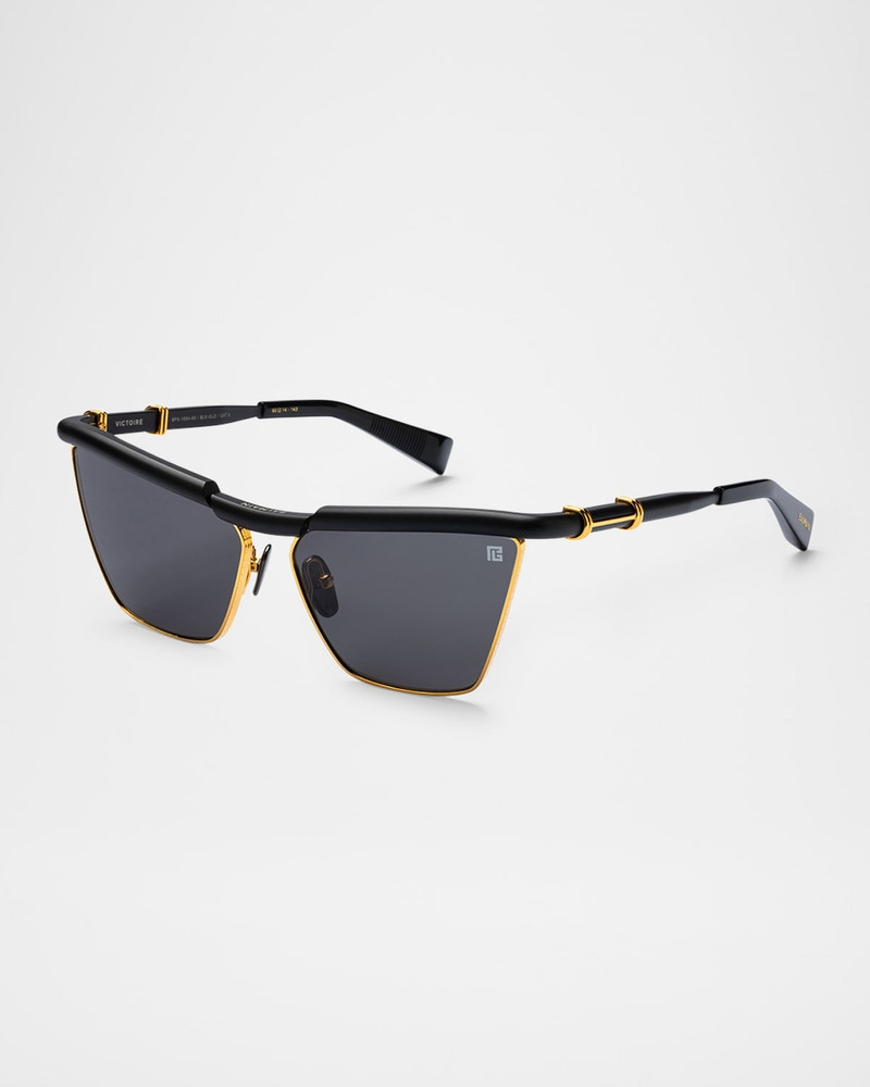 Balmain Victorie Cat Eye Titanium Sunglasses outlook