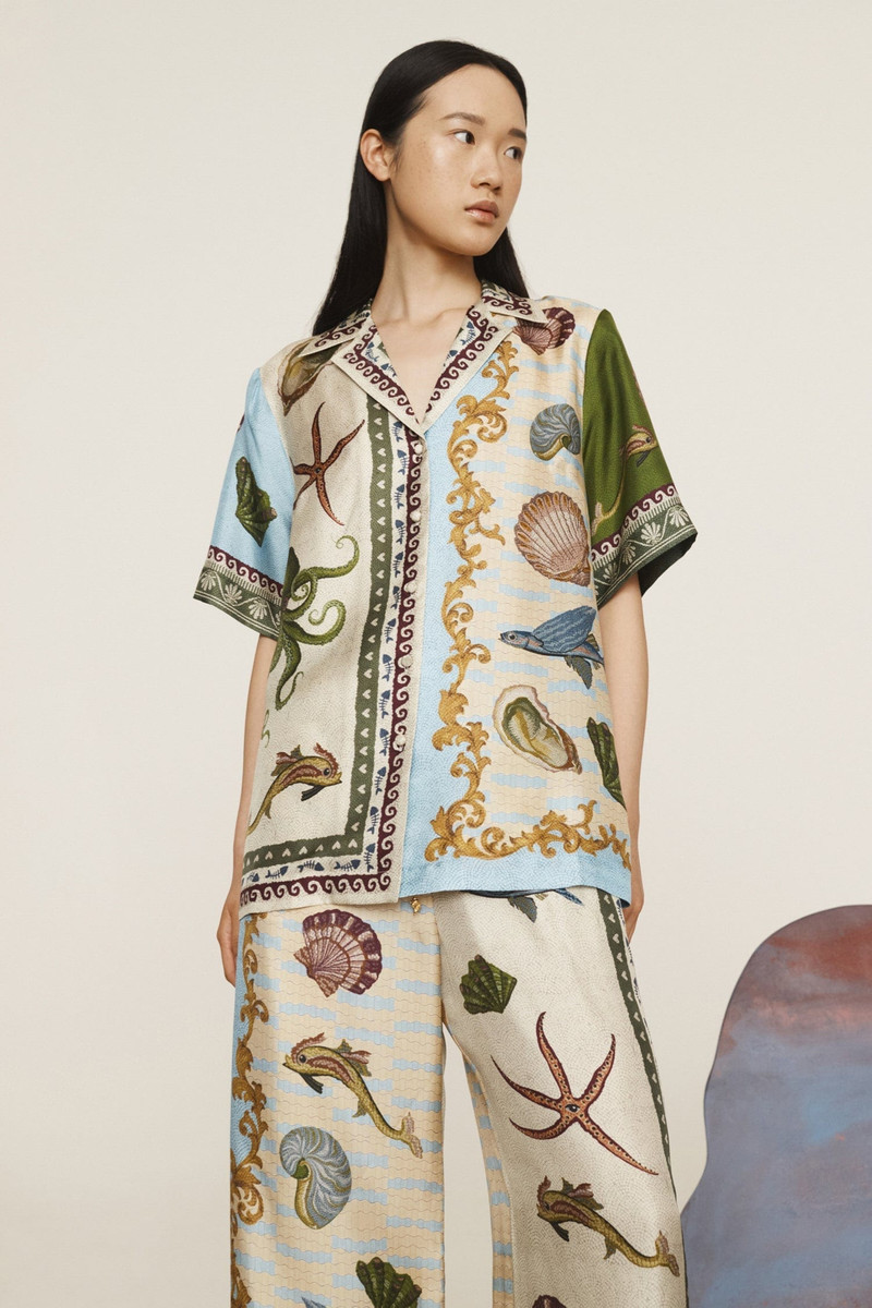 ALÉMAIS Bath House Silk Shirt outlook