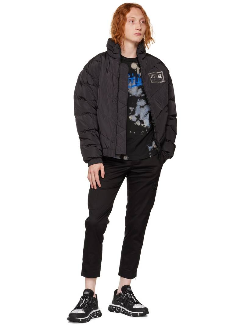 VERSACE JEANS COUTURE Black Down Piece Number Jacket outlook