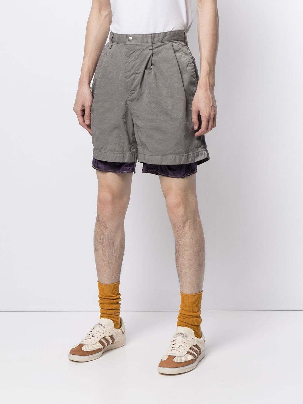 layered hem shorts - 3