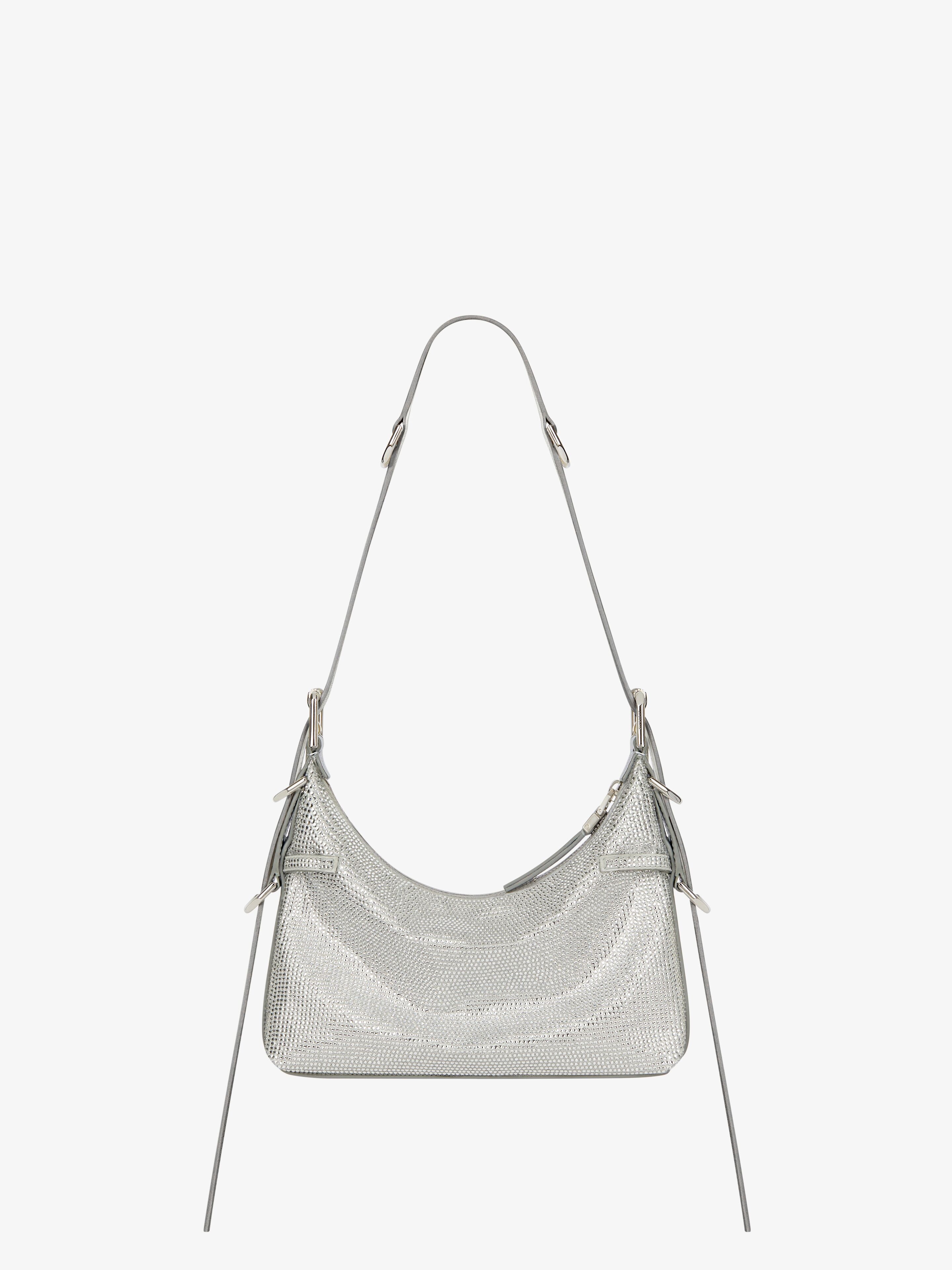 MINI VOYOU BAG IN SATIN WITH STRASS AND LEATHER - 5