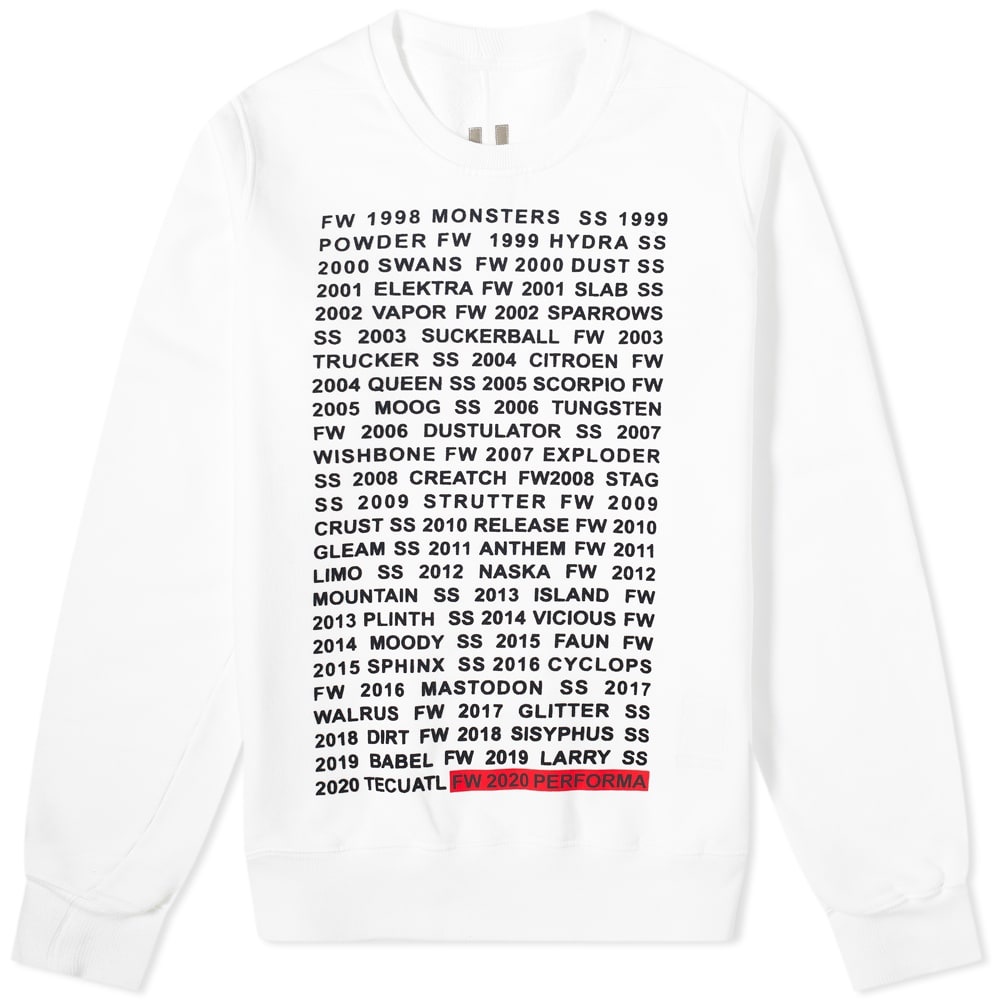 Rick Owens DRKSHDW Season Print Crew Sweat - 1