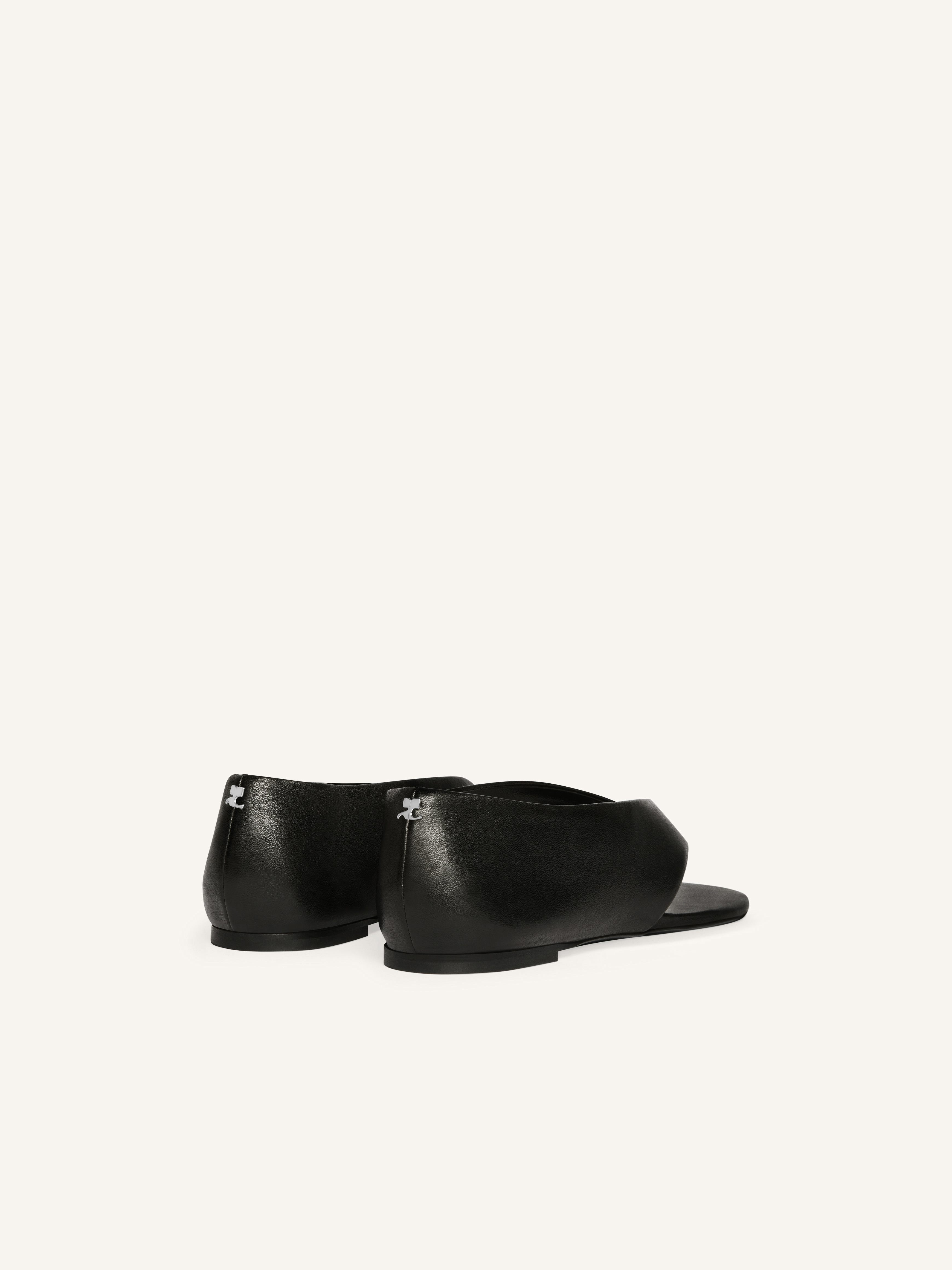 OPENED LEATHER BALLERINAS - 3