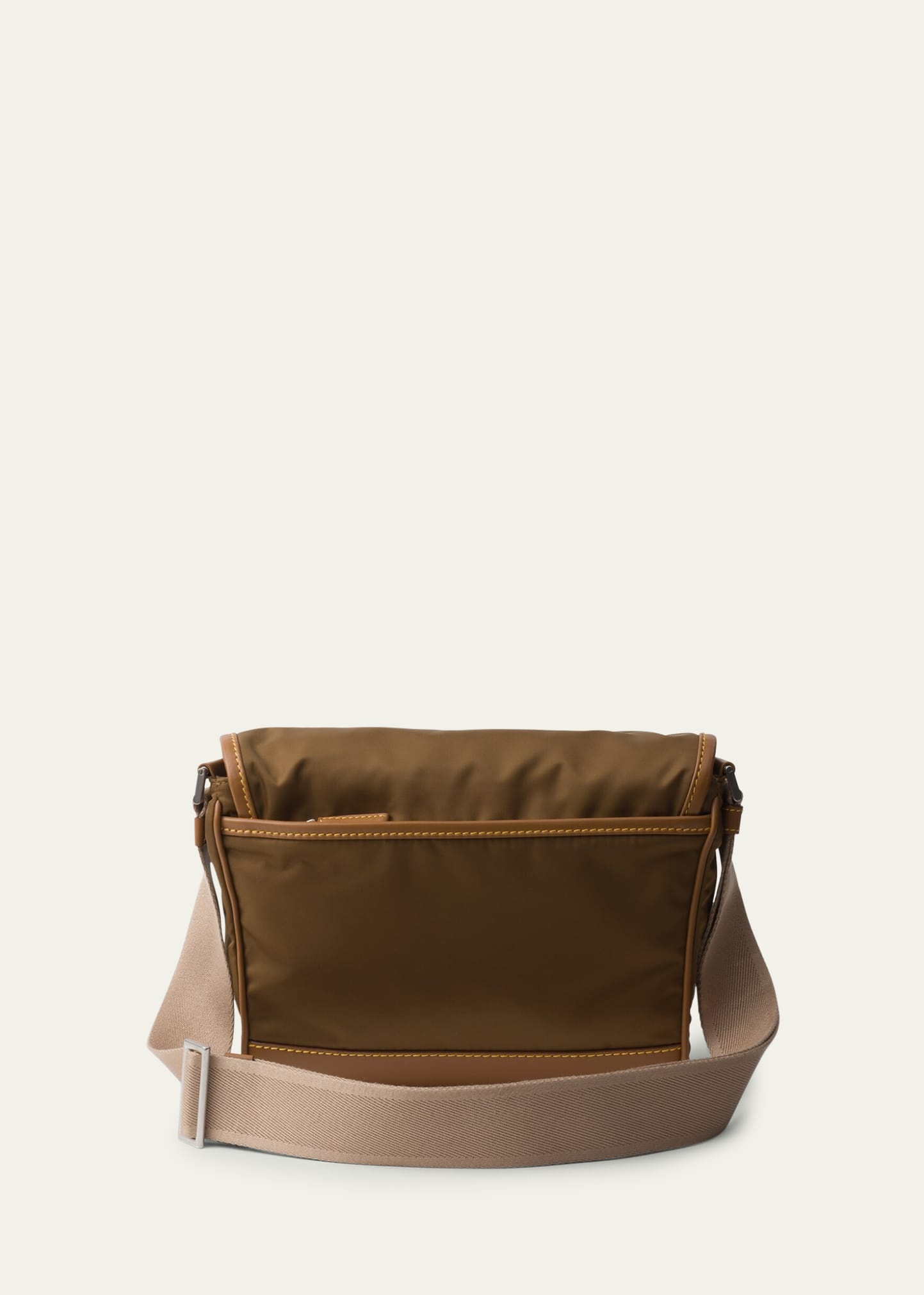 Men's Nylon Leather-Trim Messenger Bag - 2