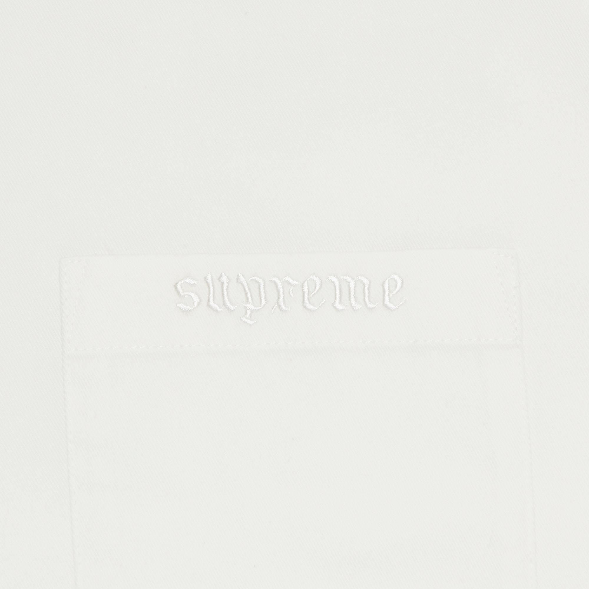 Supreme Croc Patch Short-Sleeve Work Shirt 'White' - 3