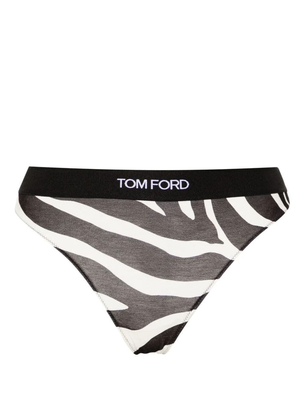 OPTICAL ZEBRA PRINTED MODAL SIGNATURE THONG - 1