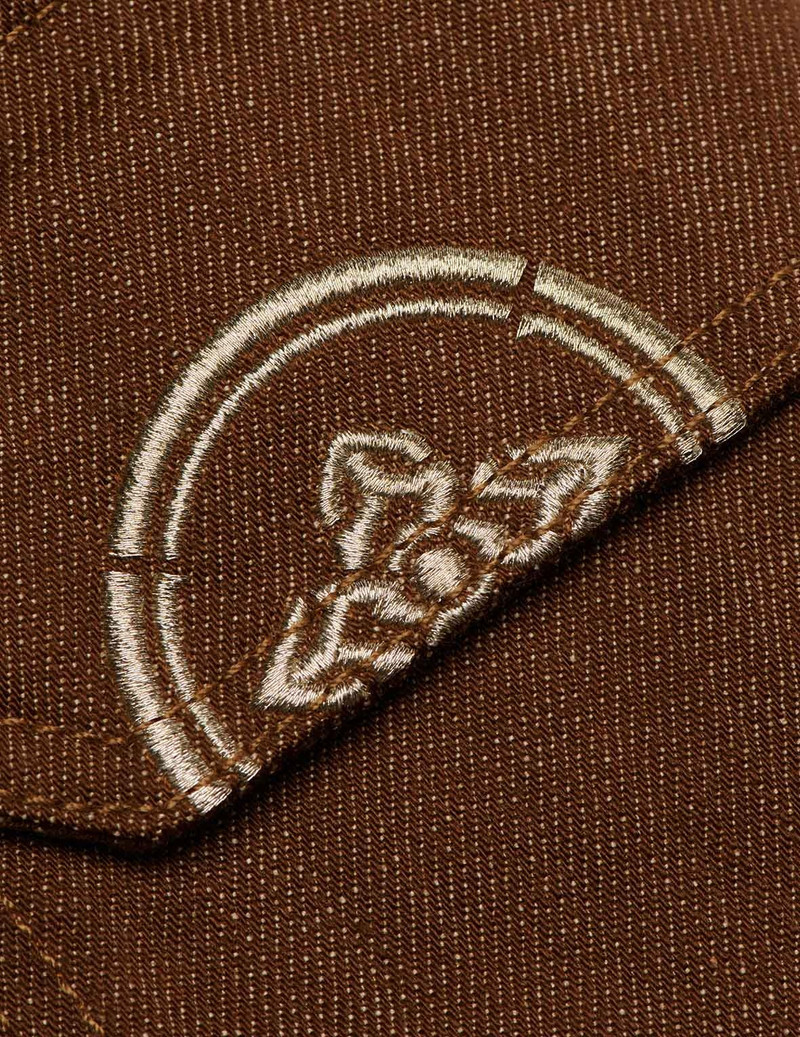 Kanji Embroidered Straight Fit Baggy Worker Jeans 12