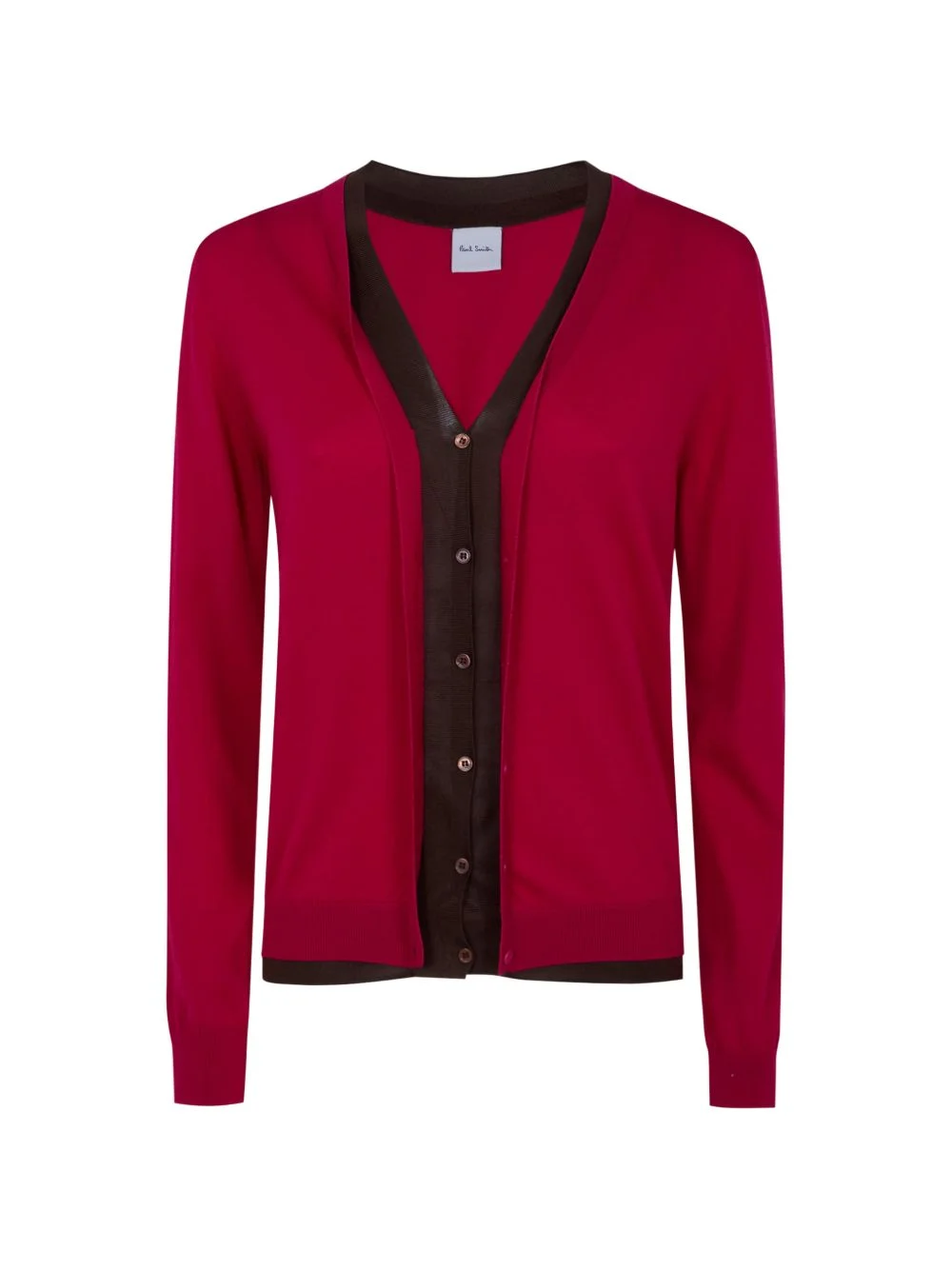 V-neck layered cardigan - 1