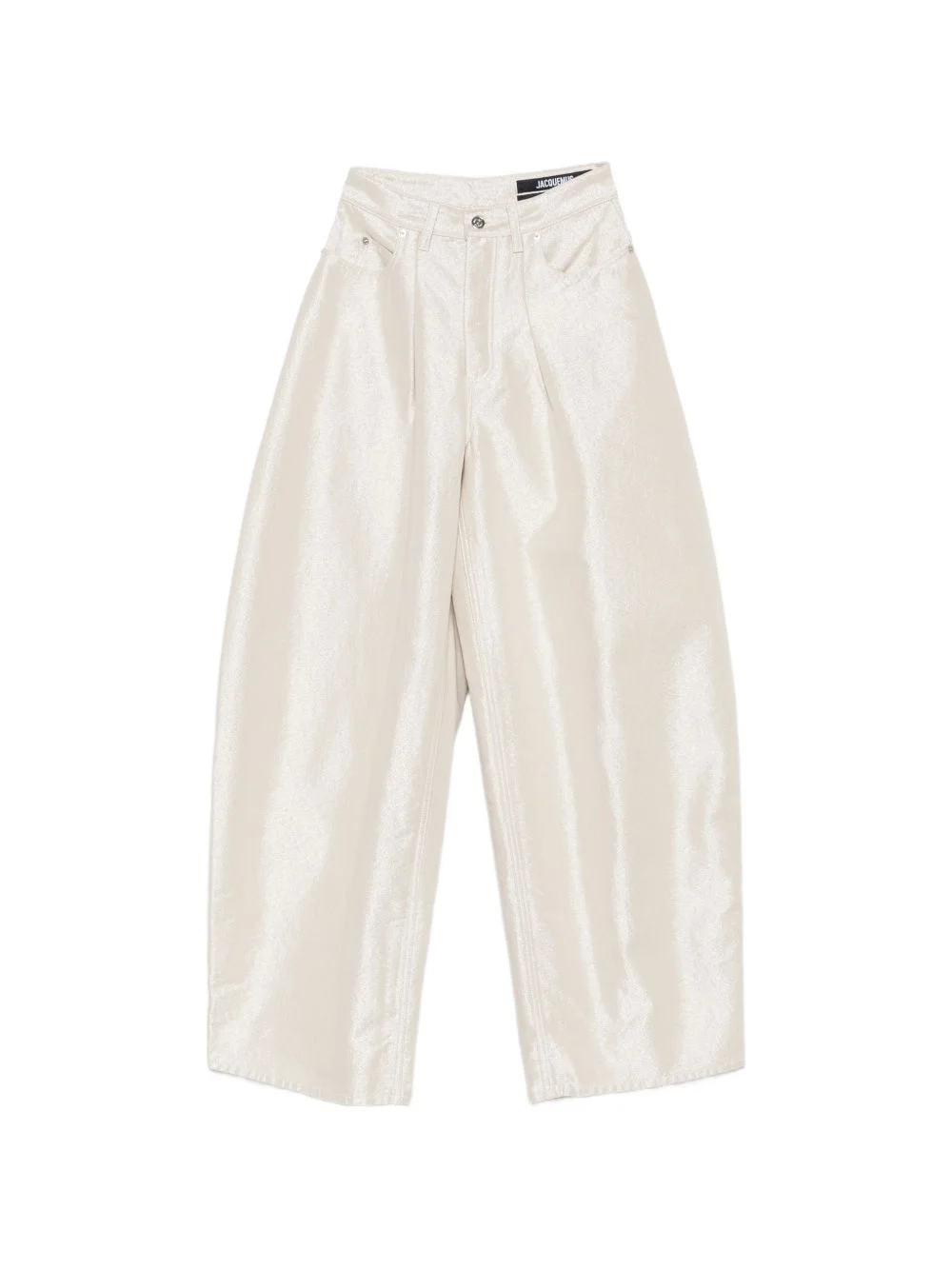 De-Nîmes Ovalo metallic-finish wide-leg jeans - 1