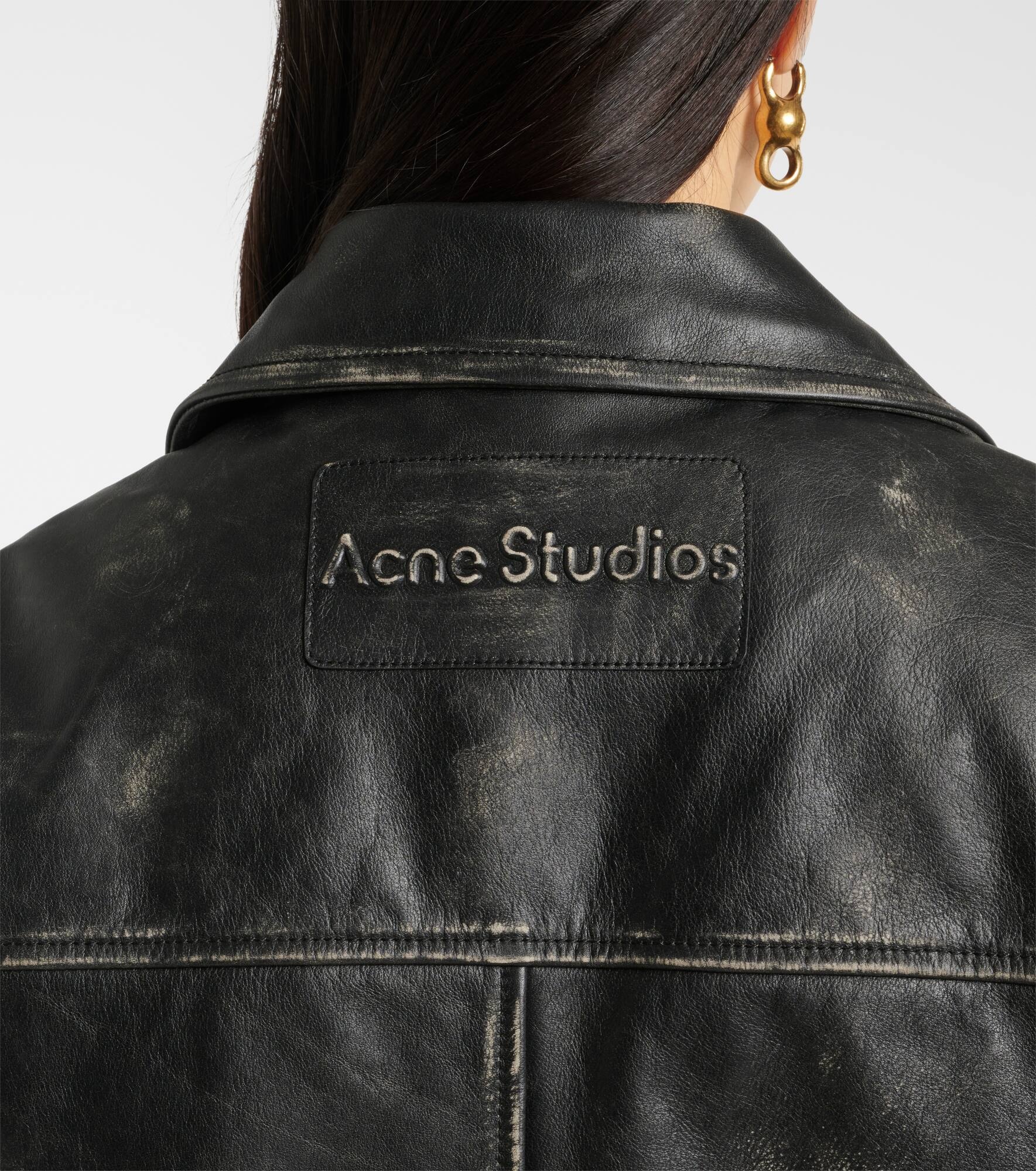 Leather biker jacket - 7