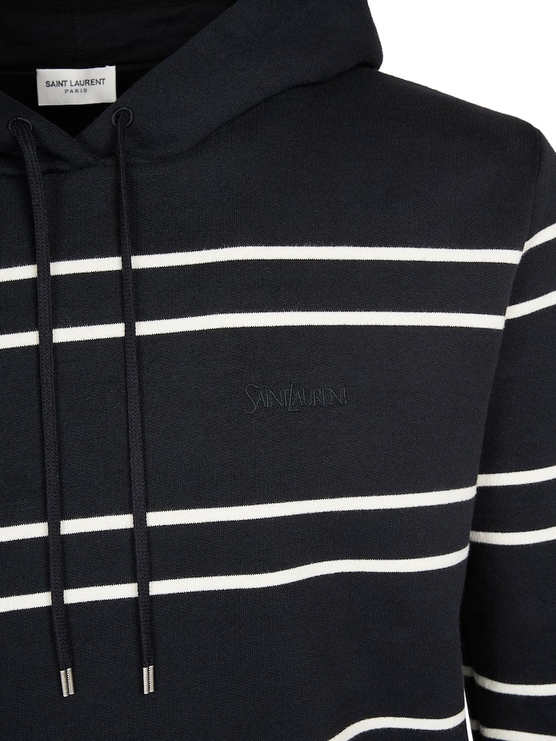 Maddox old school striped cotton hoodie - 4