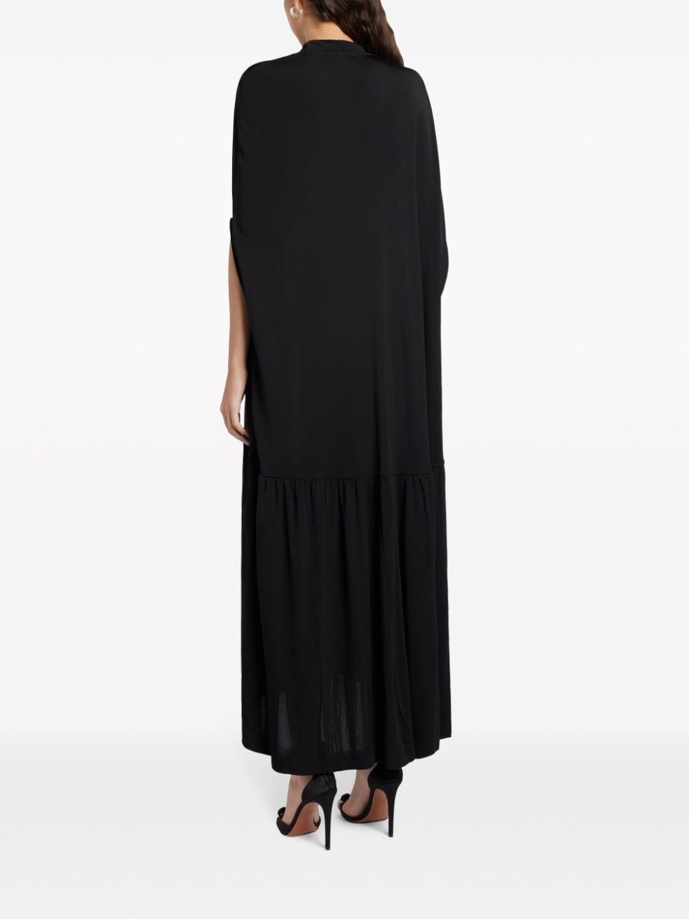 Poncho jersey maxi dress - 4