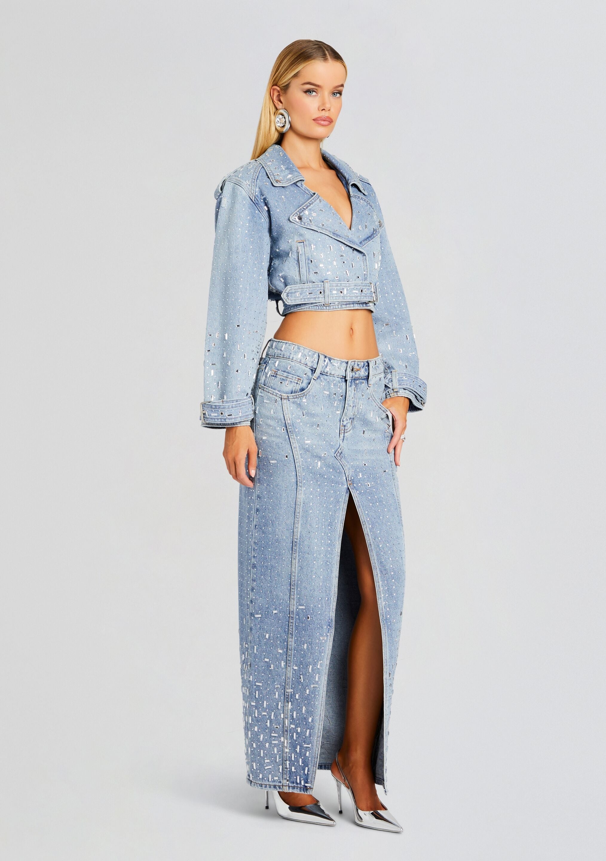 MARCIE EMBELLISHED DENIM JACKET - 3